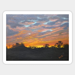 An Outback Sunset Sticker